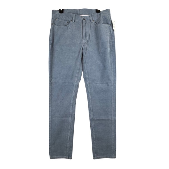 Brooks Brothers Mens Slim Fit Corduroy Pants Dusty Blue‎ W34 L32 NEW w/tags